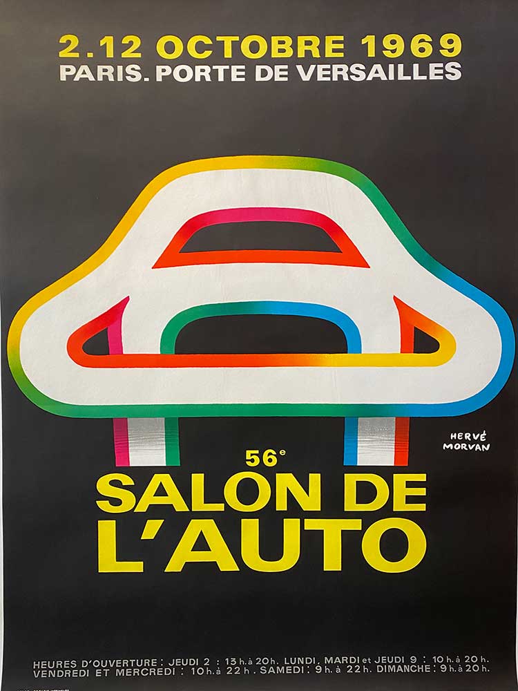 SALON DE L’AUTO 1969 Original Vintage Poster