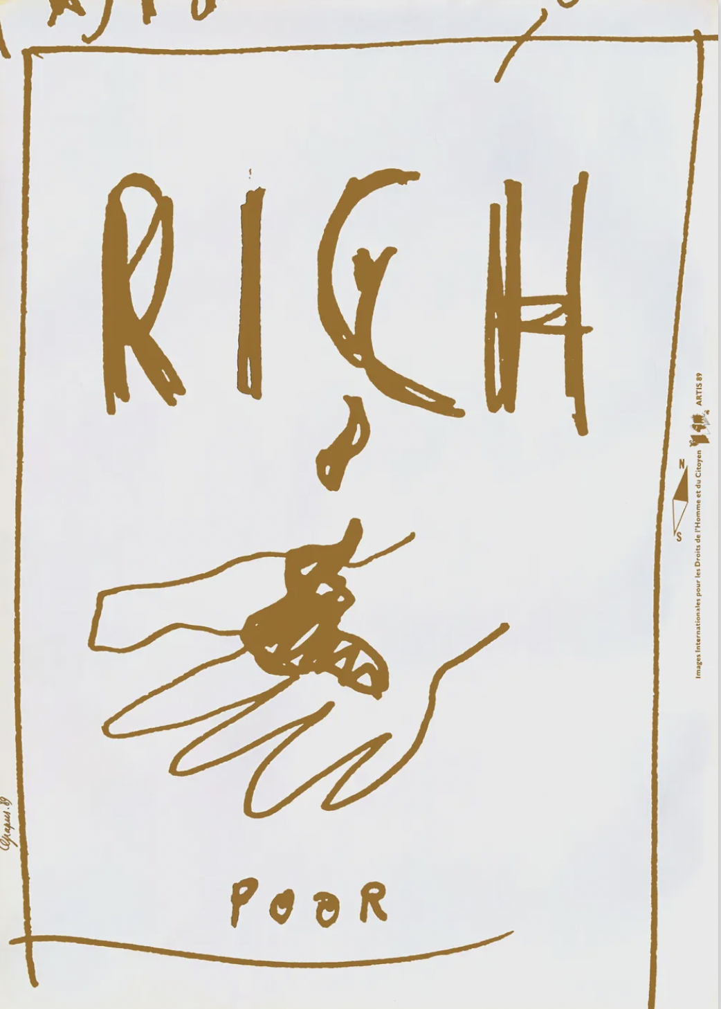 l'Homme et du Citoyen Rich & Poor Original Vintage Poster