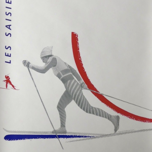 Ski De Fond Winter Olympic Games Original Vintage Poster
