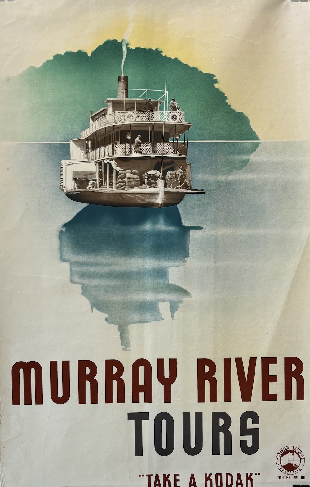 Murray River Tours "Take A Kodak" Original Vintage Poster