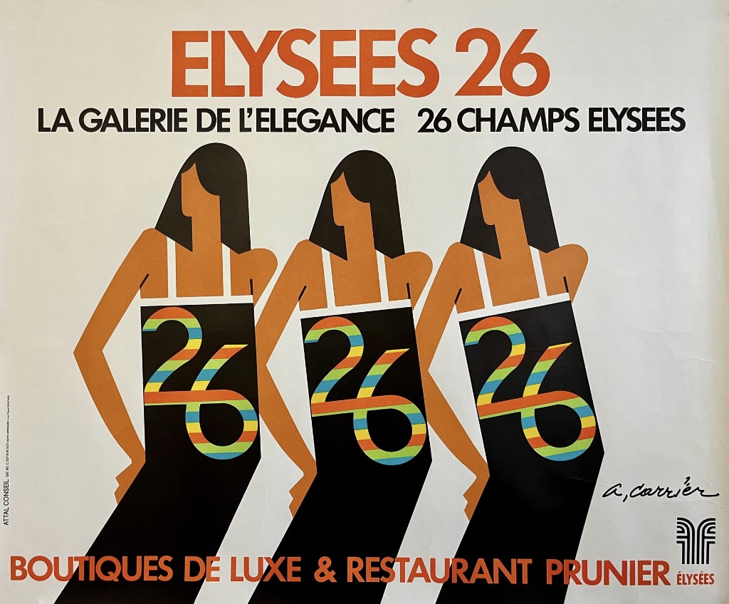 Elysées 26. La Galerie de l'Elégance Original Vintage Poster