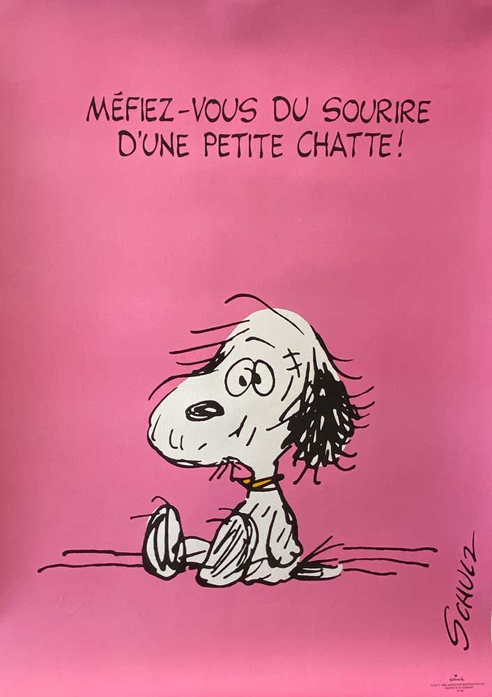 Mefuez-vous du sourire SNOOPY Original Vintage Poster