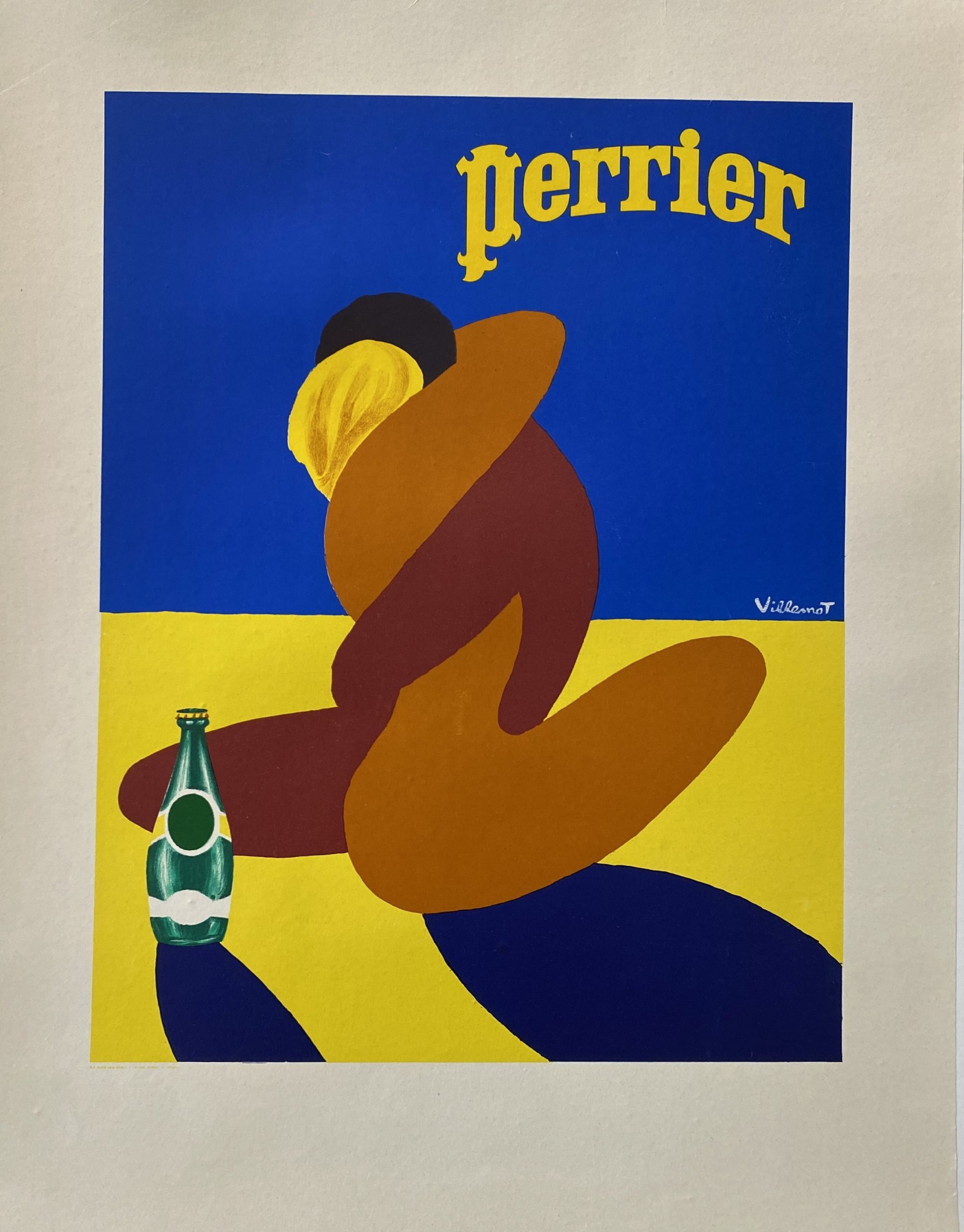 Perrier Fou De Soleil Small Original Vintage Poster