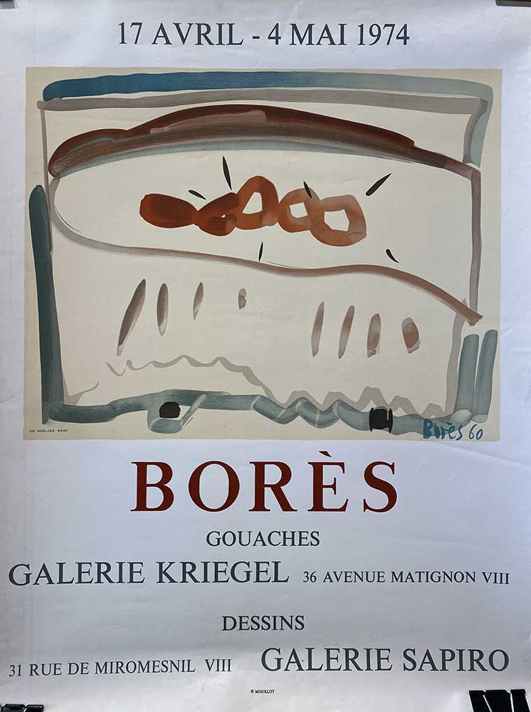 Bores Galerie Kriegel Original Vintage Poster