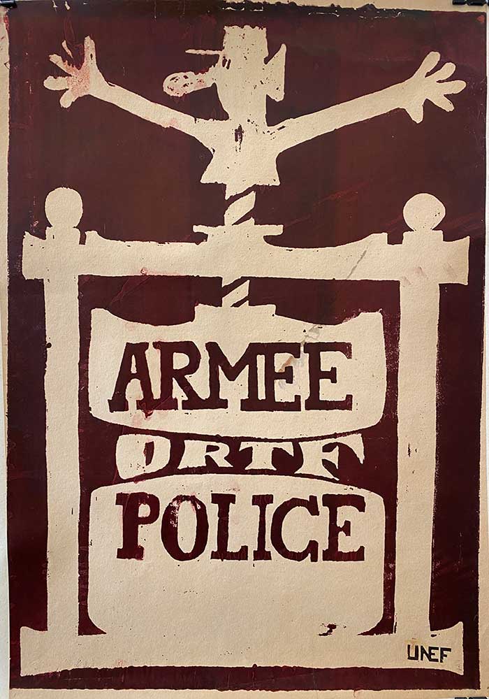 Armée ORTF Police May 68 Original Vintage Poster