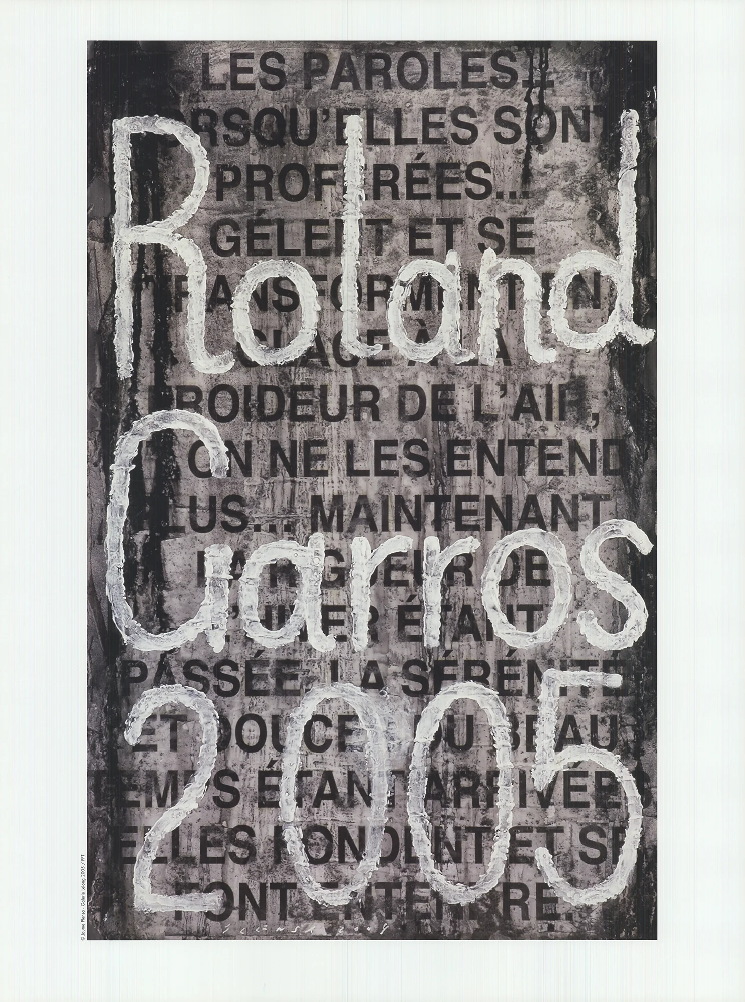 roland garros 2005 original vintage poster