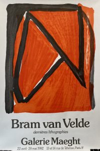 Bram van Velde Galerie Maeght 1982 Original Vinagage Poster