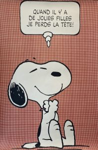 Snoopy 'je perds la tete' Letitia Morris Gallery Original Vintage Poster