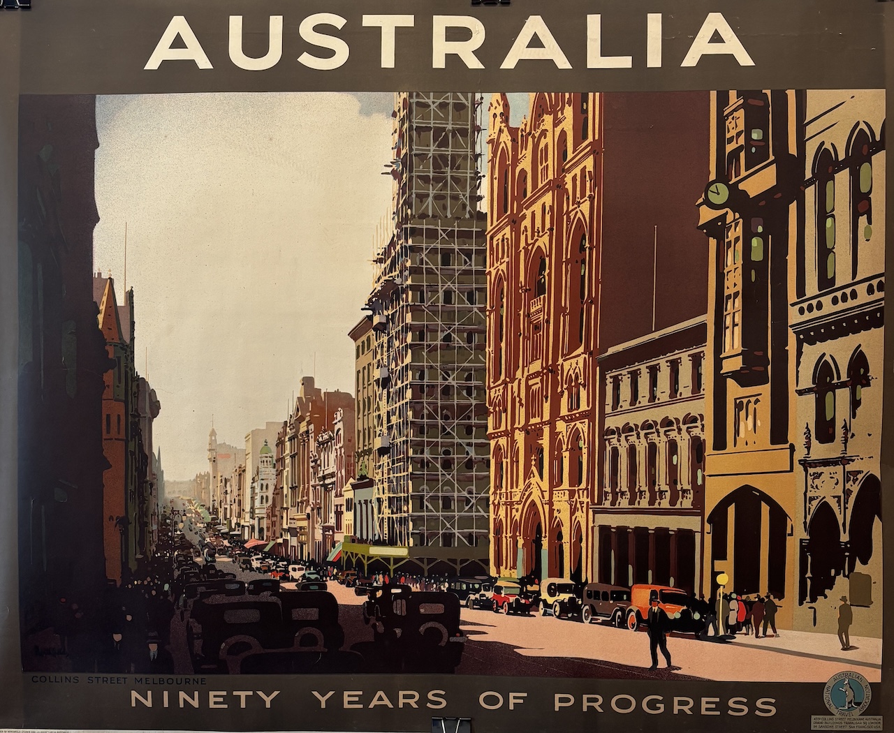 Australia Ninety Years of Progress Original Vintage Poster