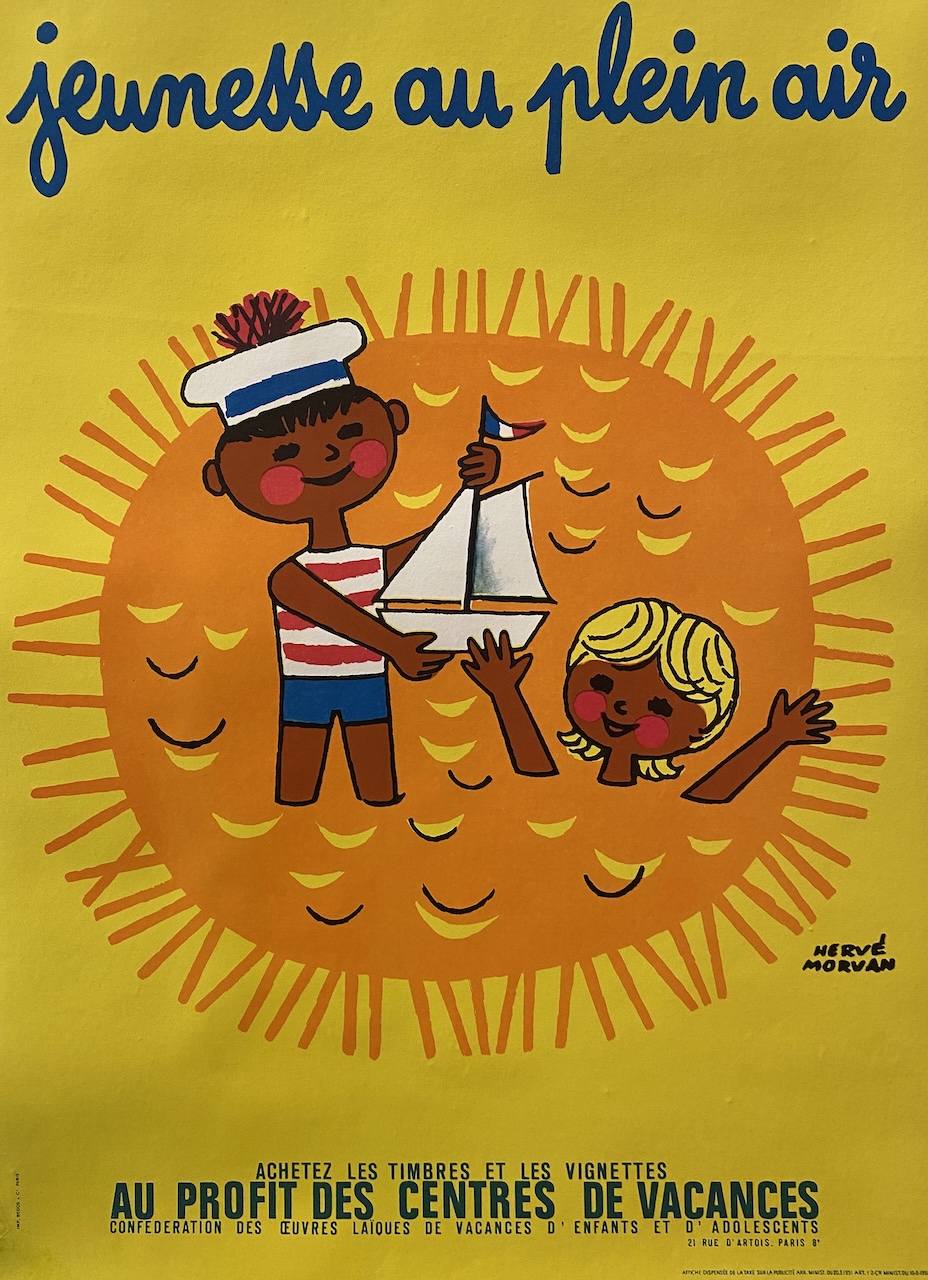JEUNESSE AU PLEIN AIR Sailing Boat Original Vintage Poster