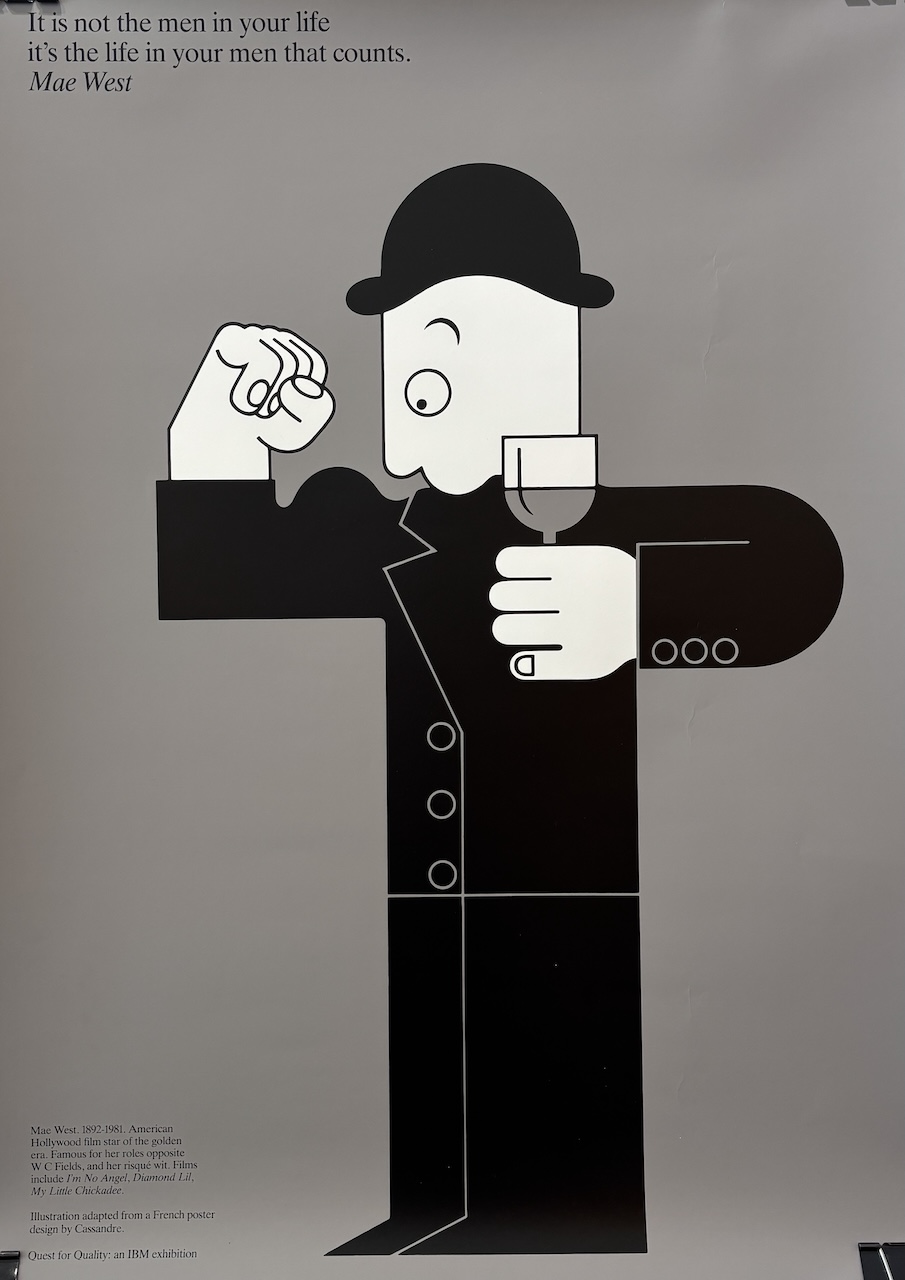 Mae West Poster adapted by Cassandre Original Vintage Poster