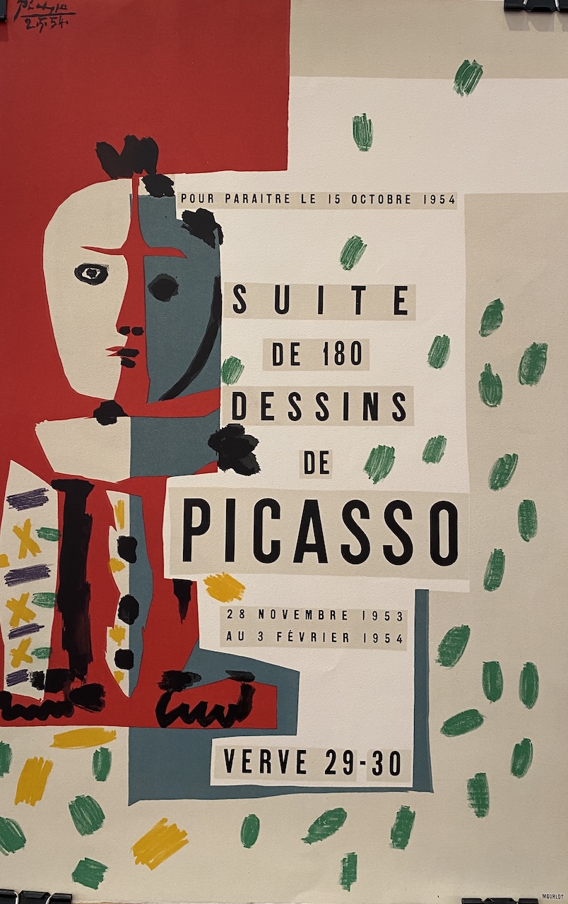 Suite de 180 dessins de Picasso Original Vintage Poster