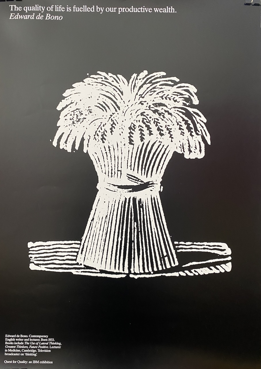 Edward Bono Quest for Quality: IBM Original Vintage Poster