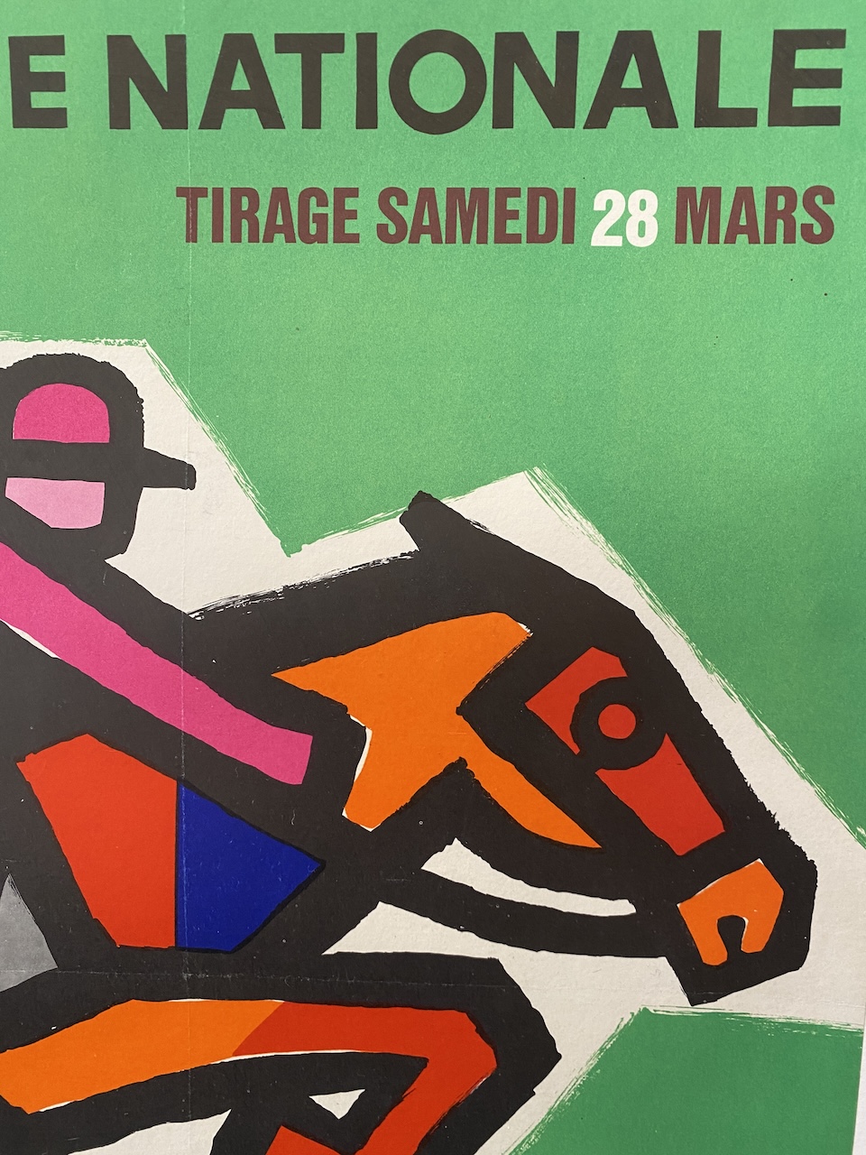 Loterie Nationale Triage Samedi Original Vintage Poster