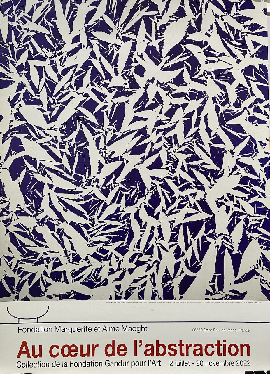 Simon Hantai Au Coeur de L'abstraction Original Vintage Poster