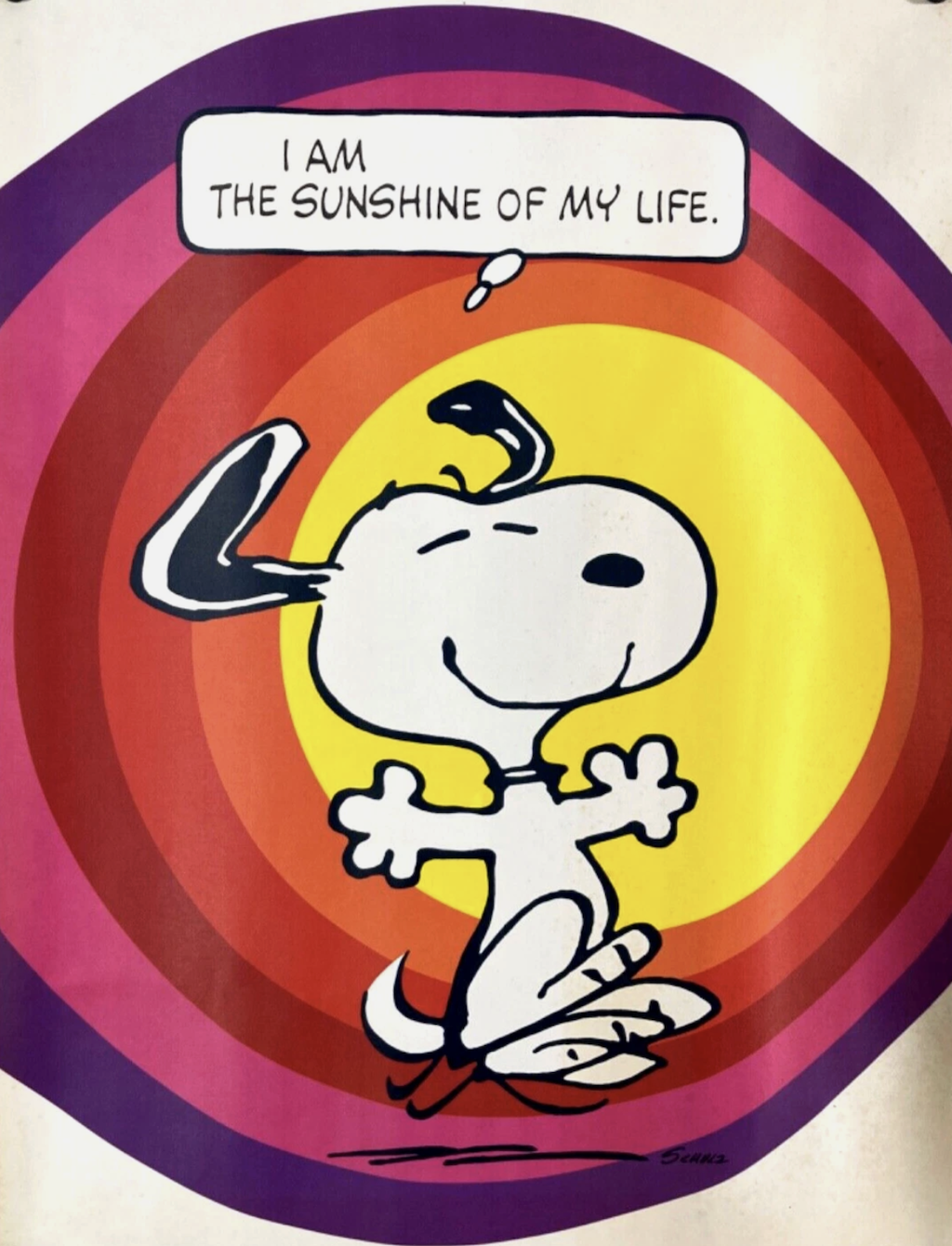 Snoopy 'I am the Sunshine of my Life' Original Vintage Poster