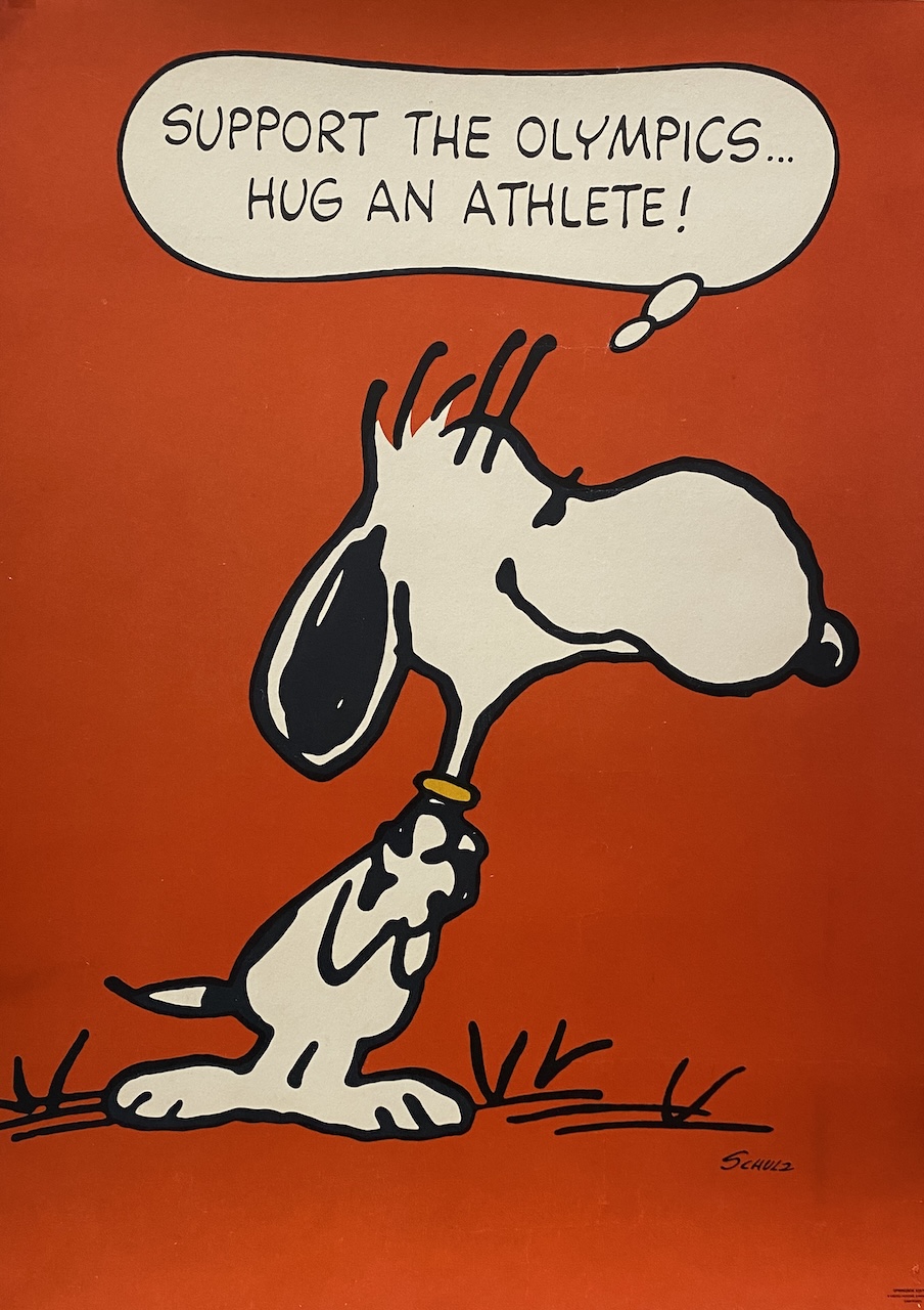 Snoopy Support the Olympics Original Vintage Poster