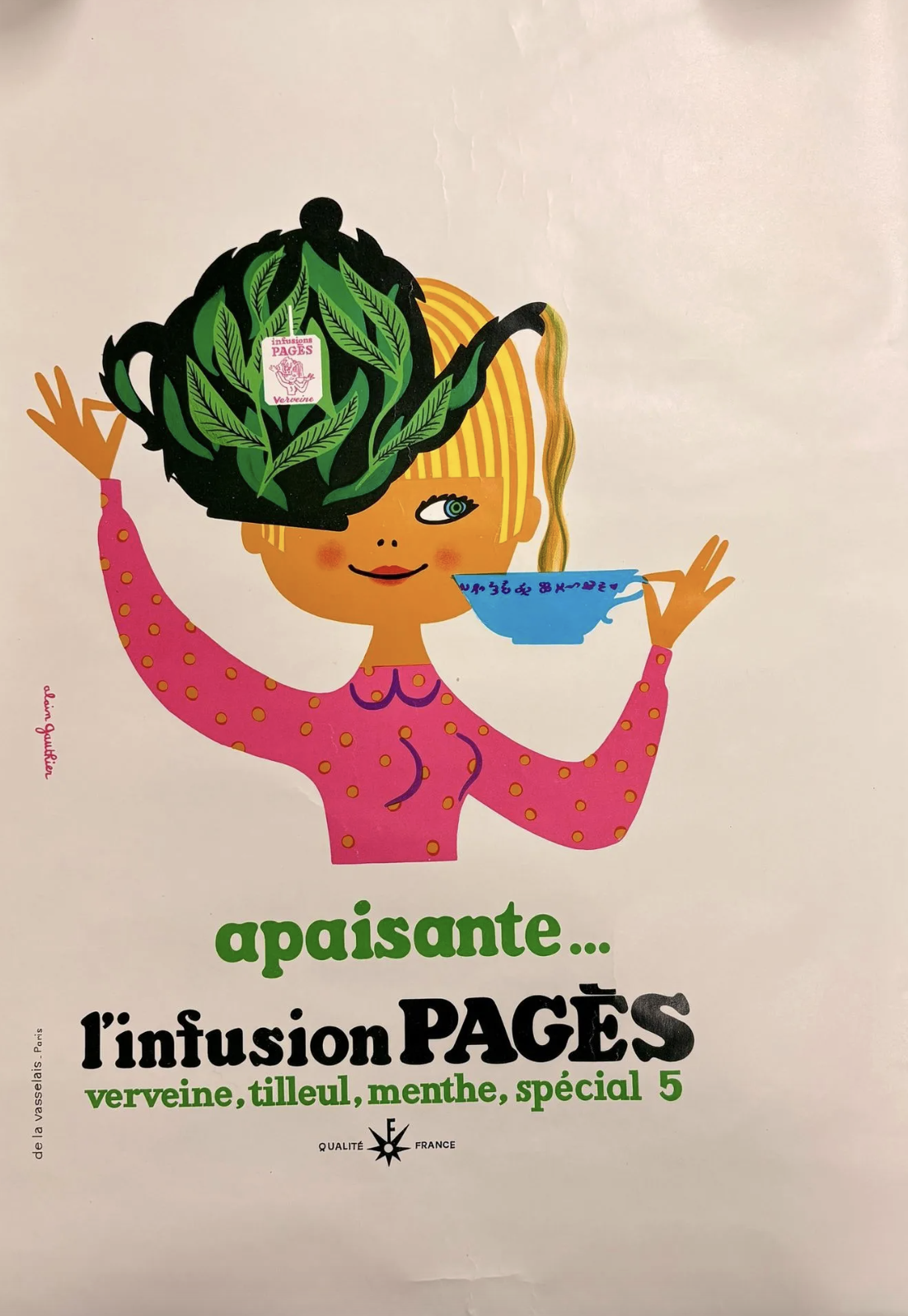 Apaisante… L'Infusion Pagès Original Vintage Poster
