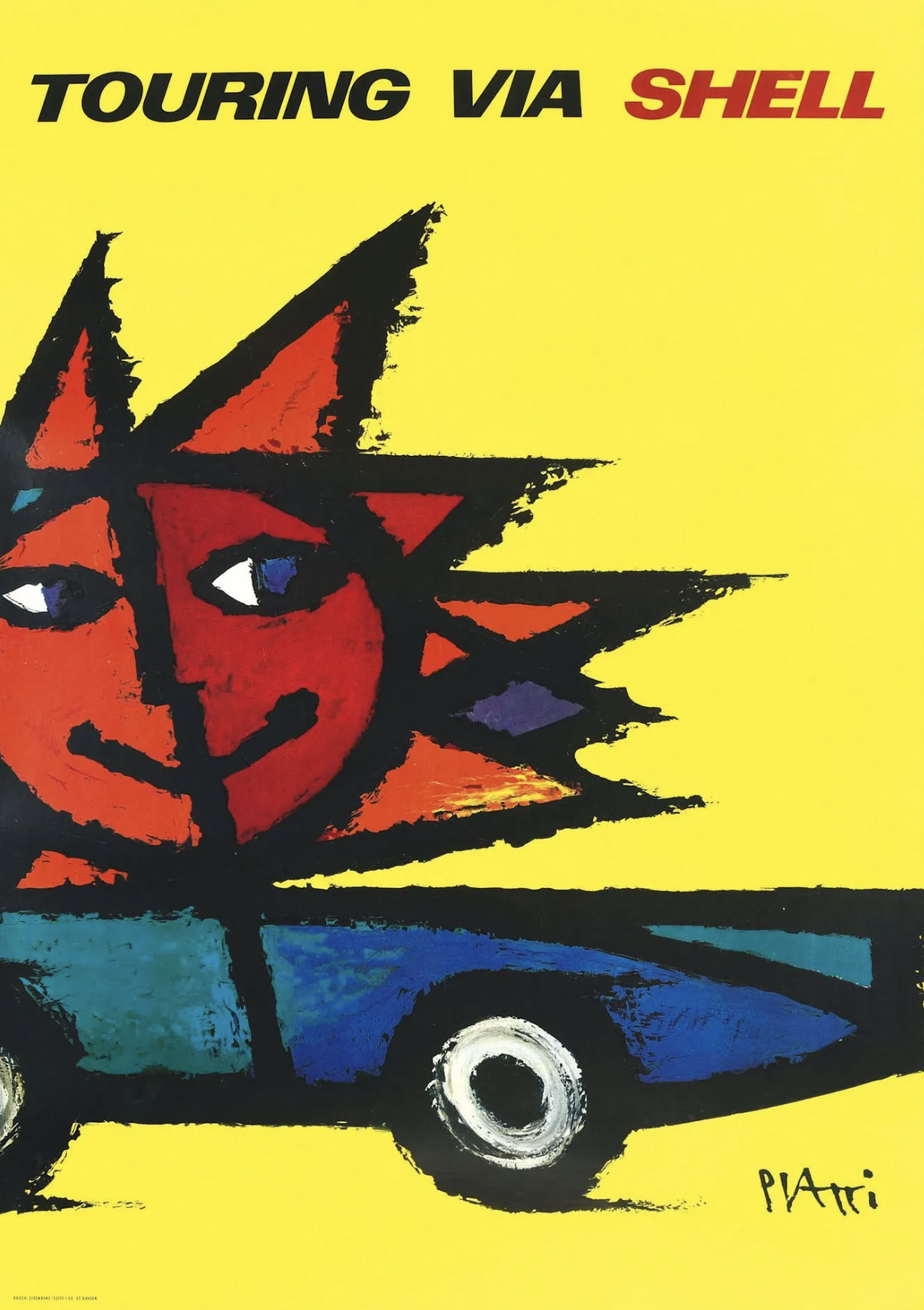 TOURING VIA SHELL Original Vintage Poster