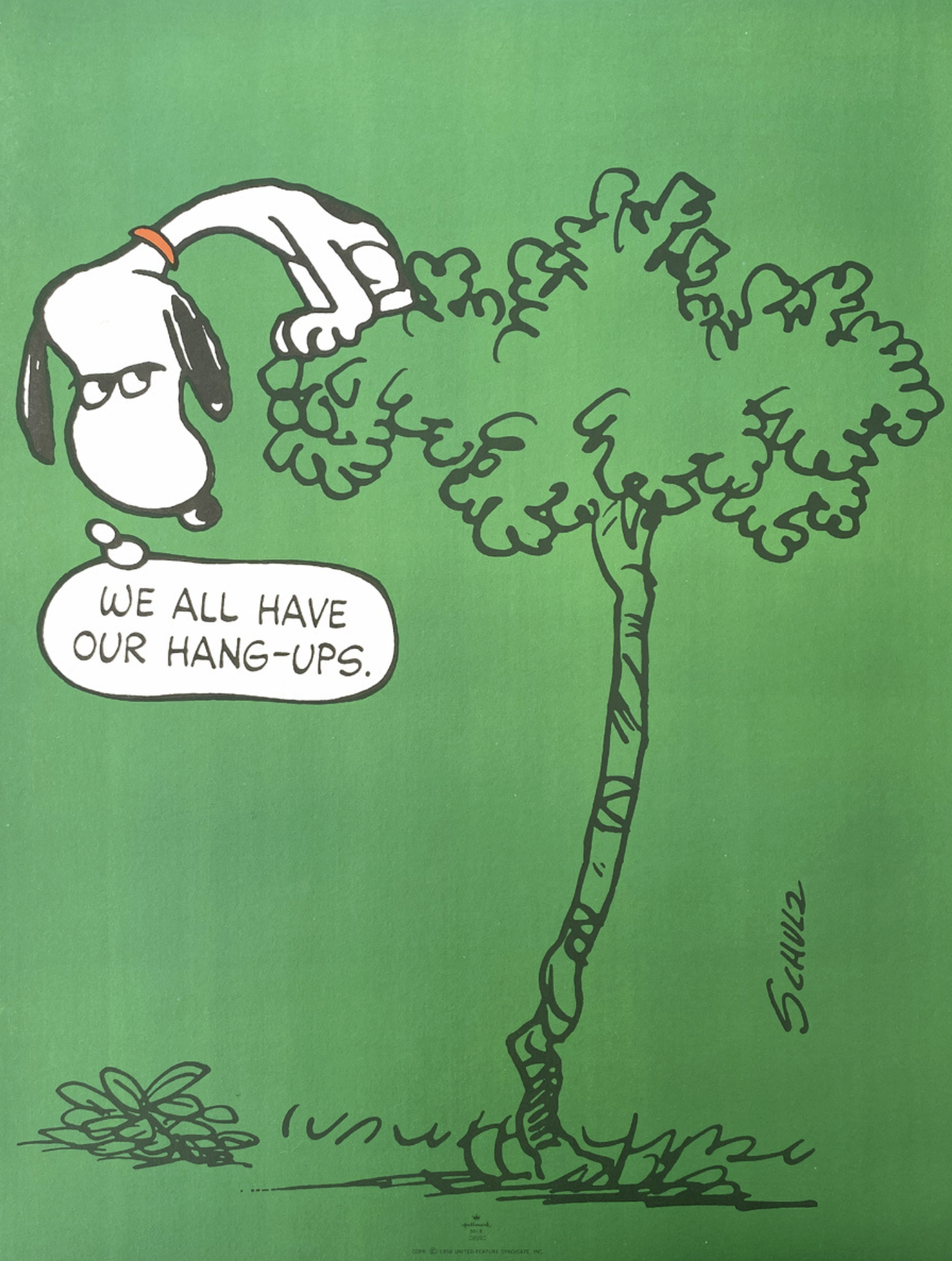 Snoopy We All Have Our Hang-Ups Original Vintage Poster