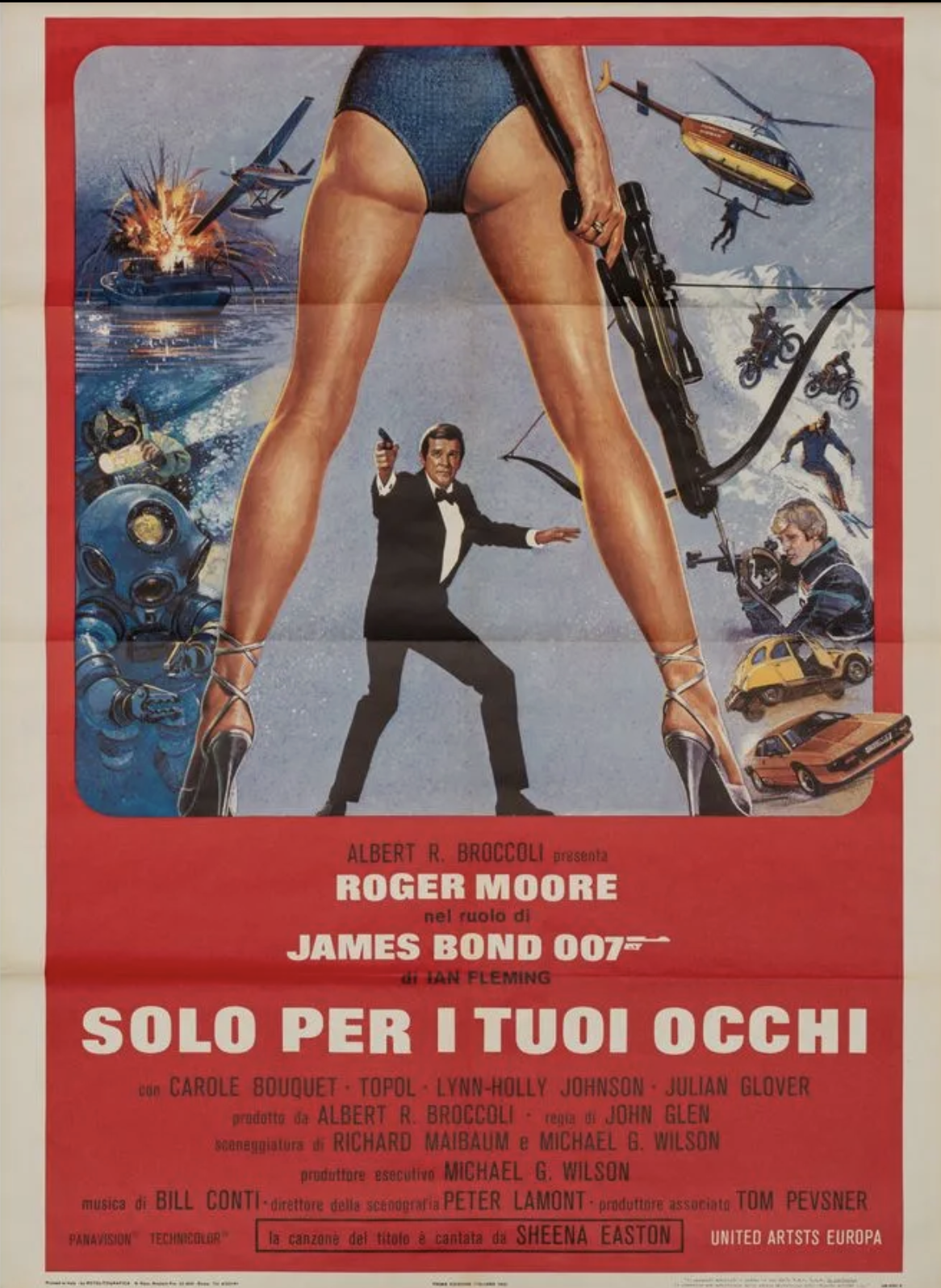 James Bond For Your Eyes Only Original Vintage Poster