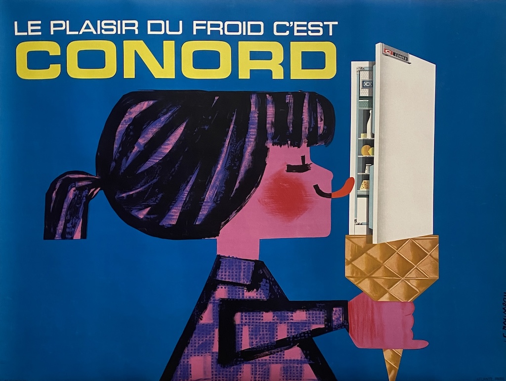 Conord Refrigerator Original Vintage Poster