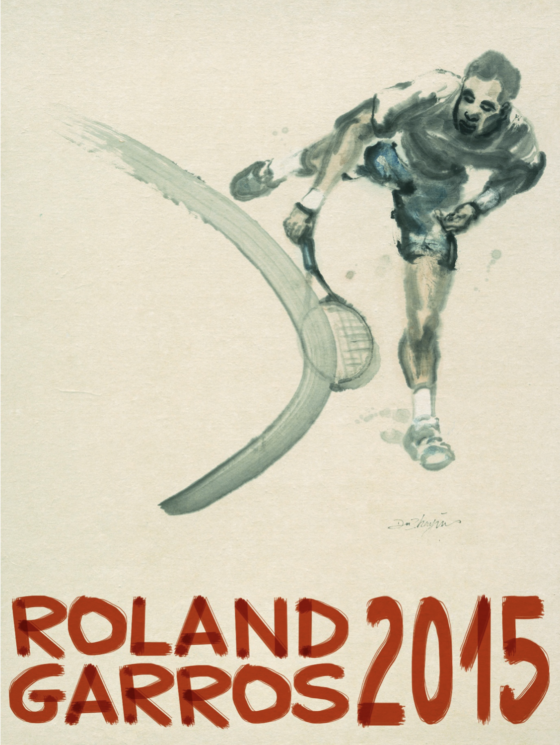 Roland Garros 2015 Original Vintage Poster
