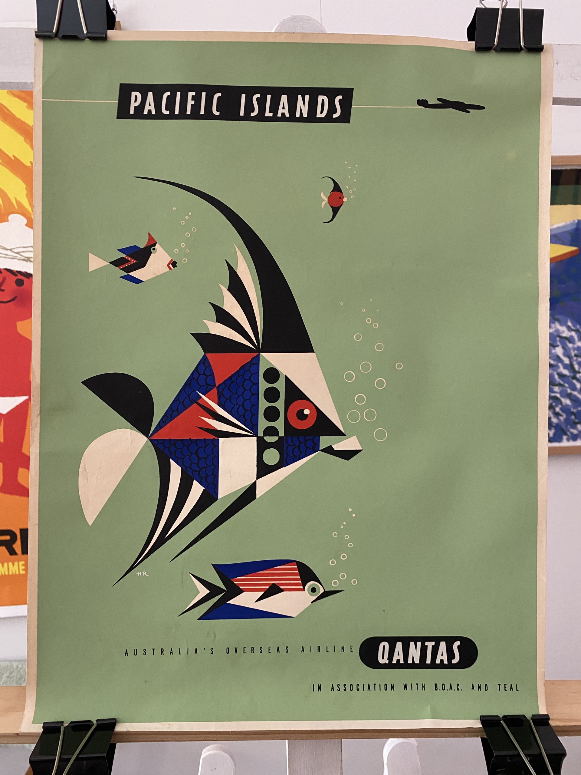 Pacific Islands Qantas Original Vintage Poster