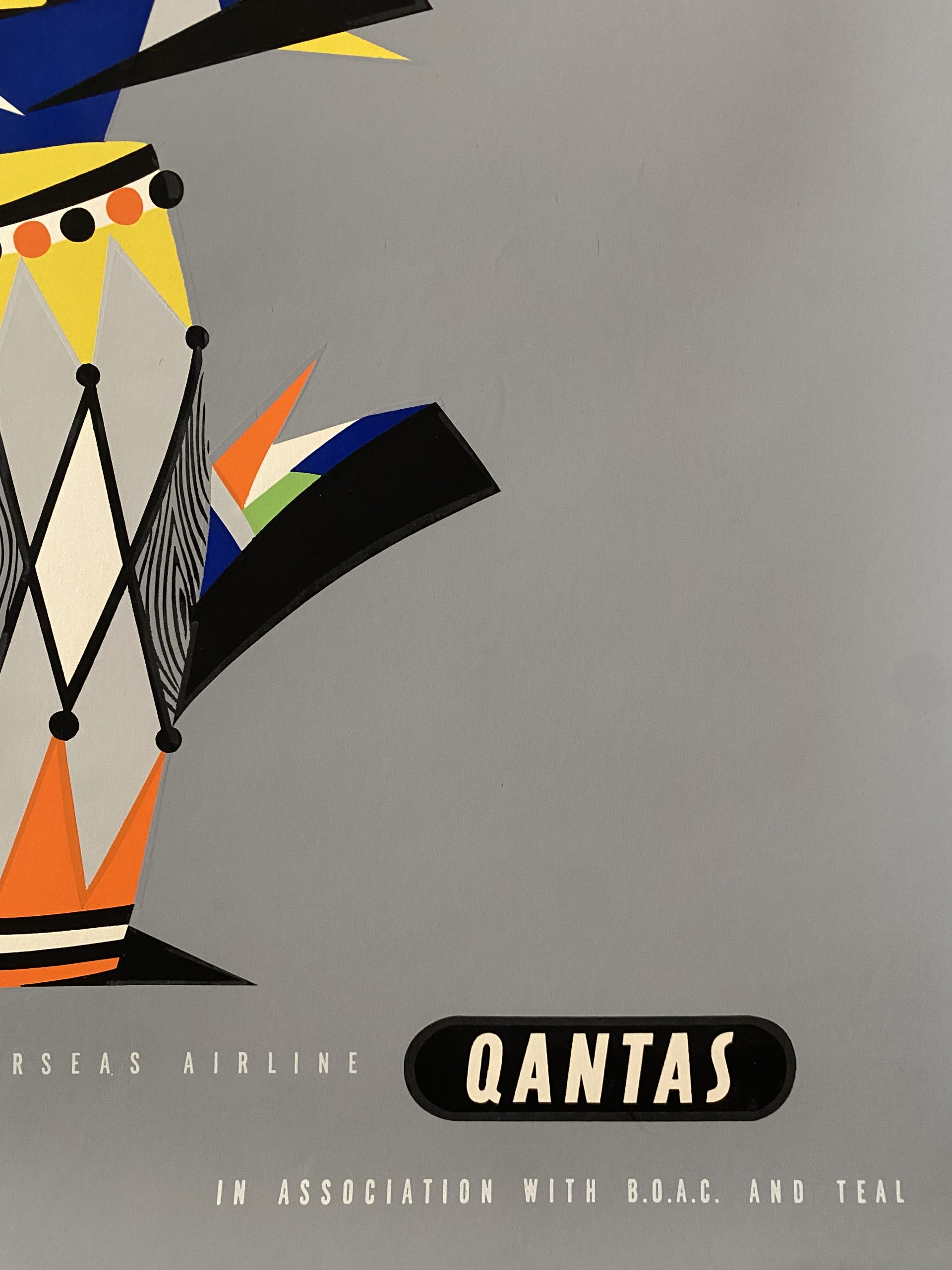 South Africa Qantas Original Vintage Poster