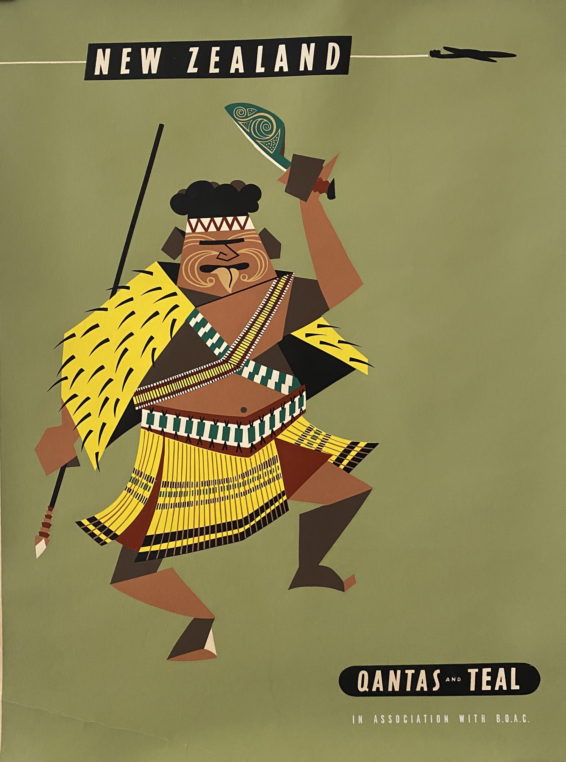 New Zealand Qantas Original Vintage Poster