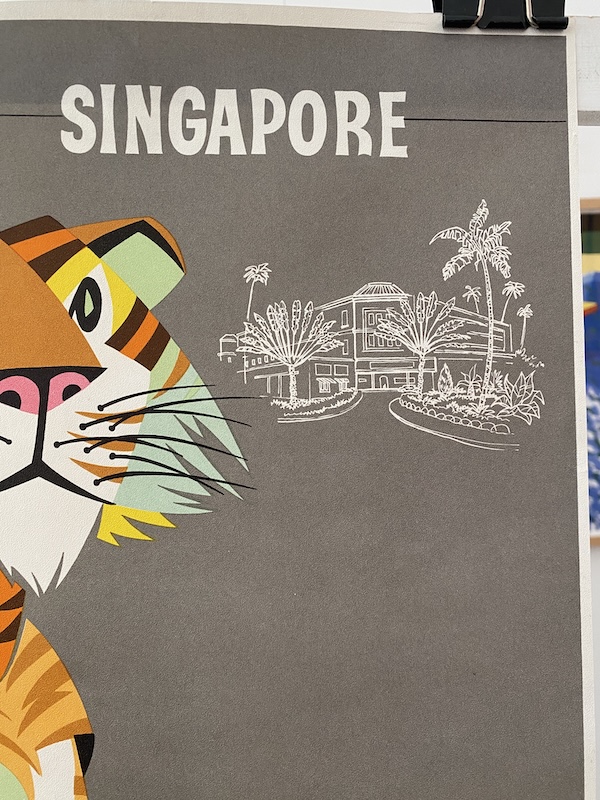 Singapore Qantas Original Vintage poster