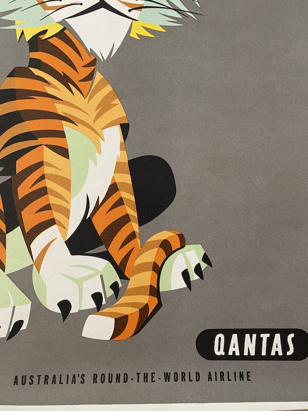 Singapore Qantas Original Vintage poster