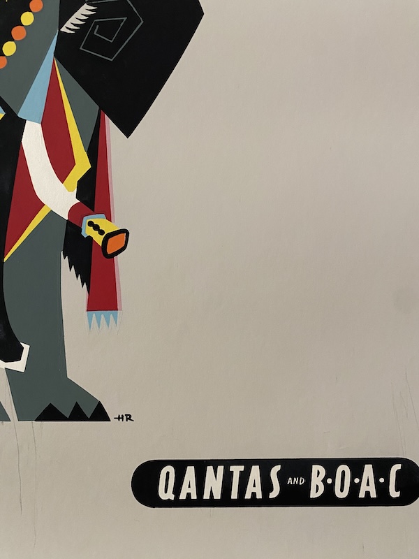 Ceylon Qantas Original Vintage Poster