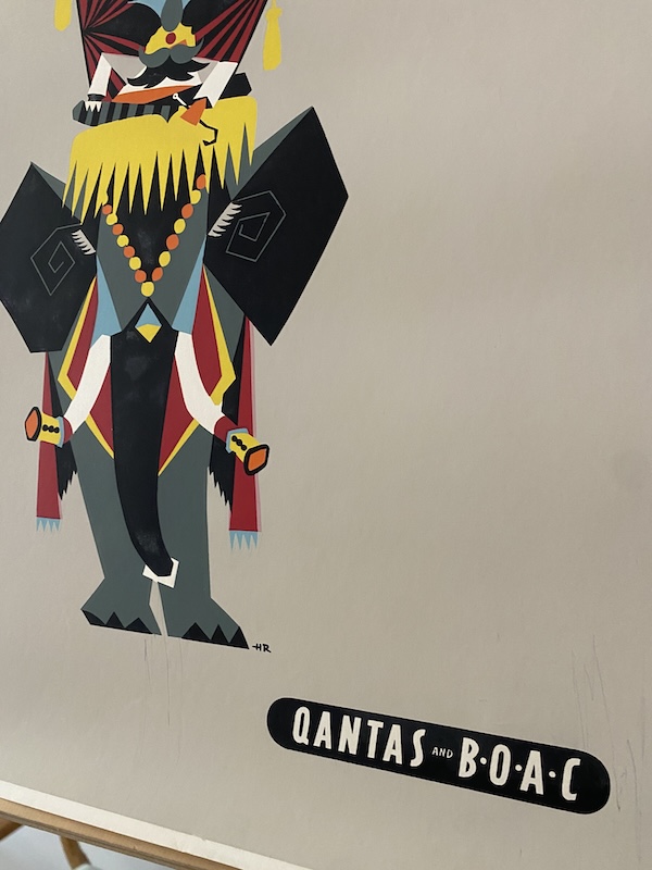 Ceylon Qantas Original Vintage Poster