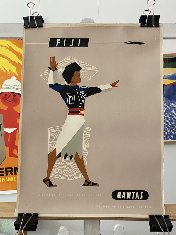 Fiji Qantas Original Vintage Poster