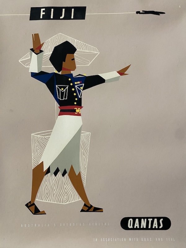 Fiji Qantas Original Vintage Poster