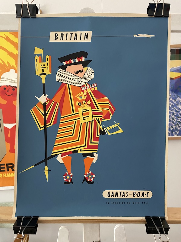 Britain Qantas (Royalty) Original Vintage Poster