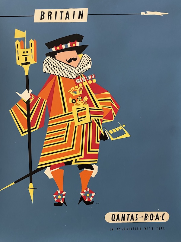 Britain Qantas (Royalty) Original Vintage Poster