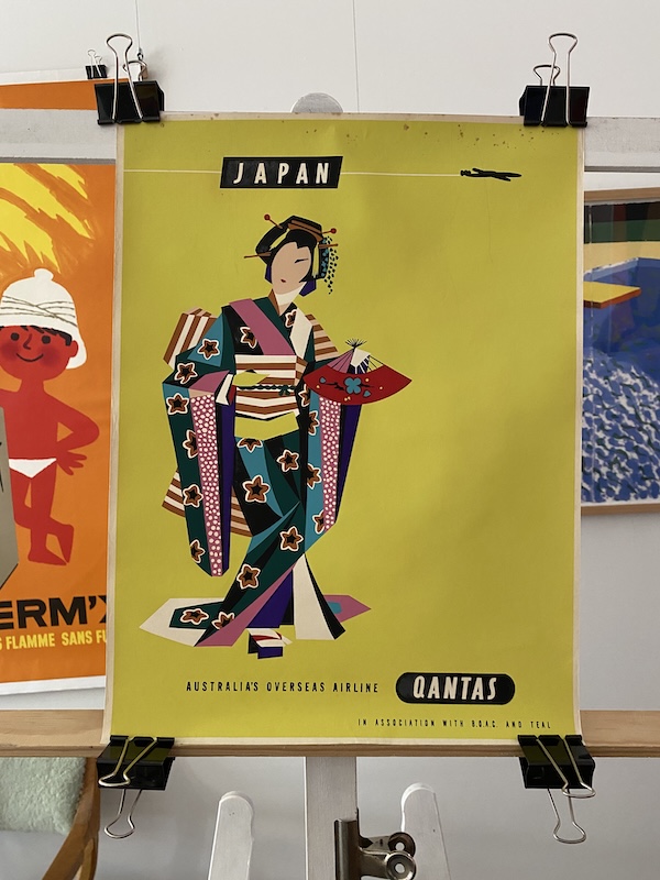 Japan Qantas Original Vintage Poster