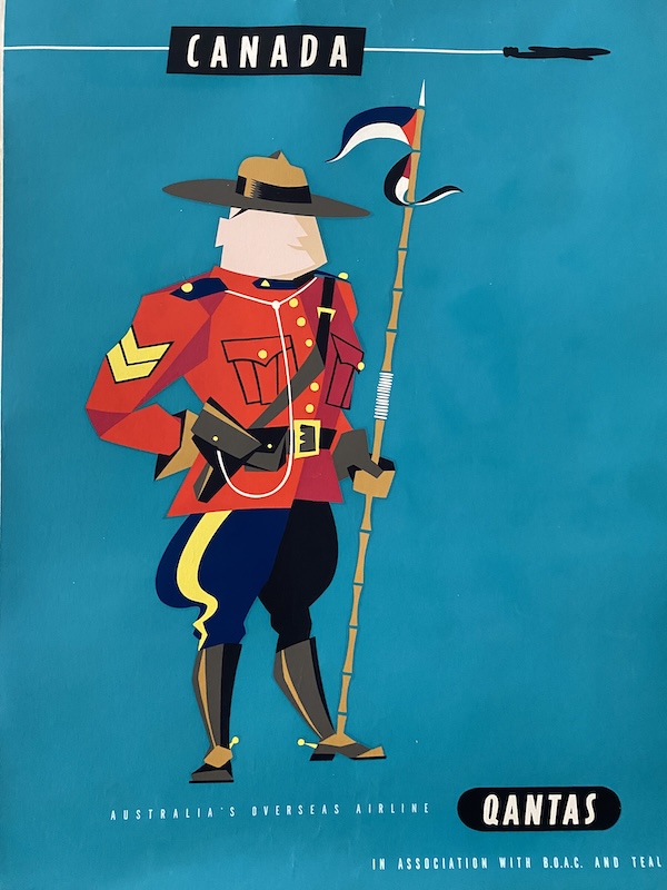 Canada Qantas Original Vintage Poster