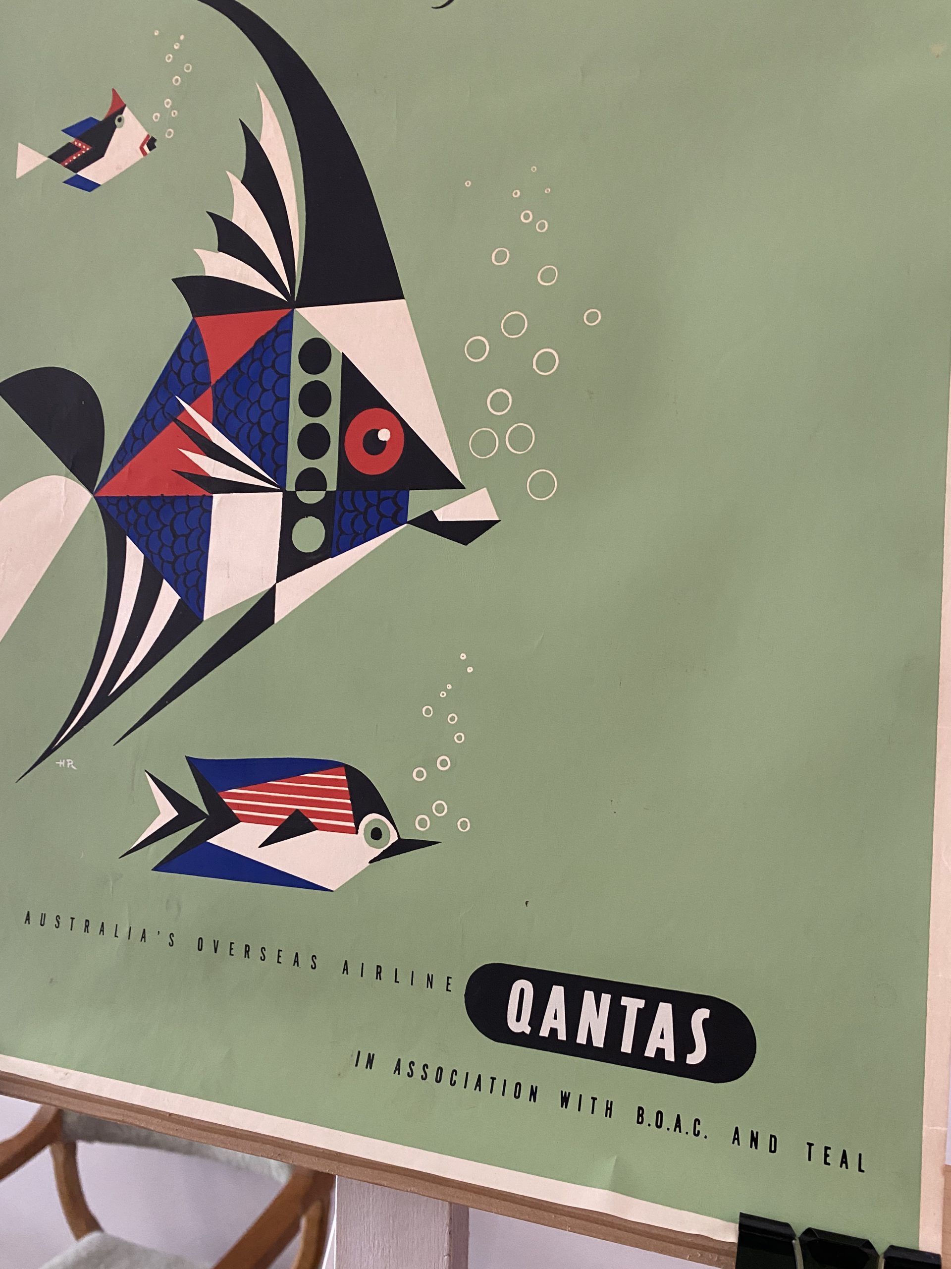 Pacific Islands Qantas Original Vintage Poster