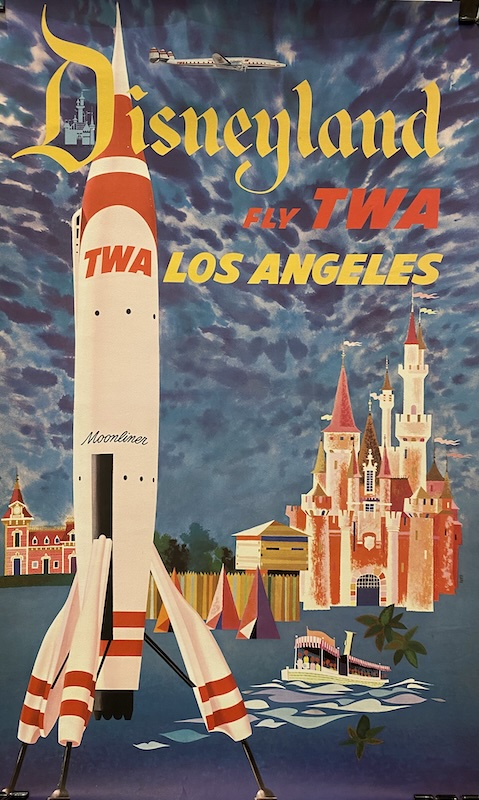 TWA Disney Original Vintage Poster