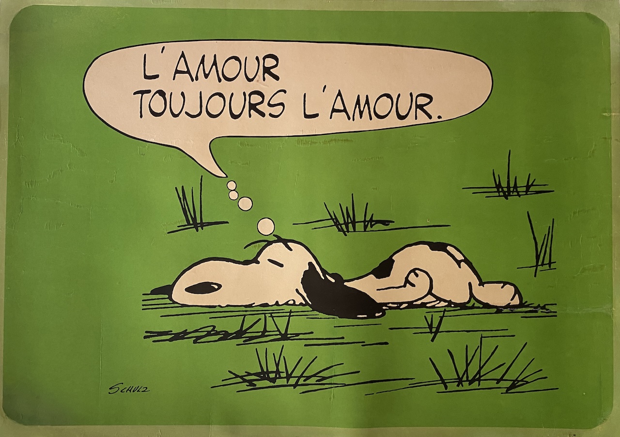 Snoopy L'amour Toujours l'amour Original Vintage Poster