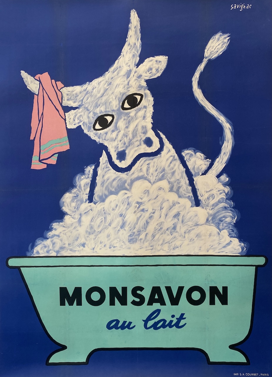 Monsavon au Lait Original Vintage Poster