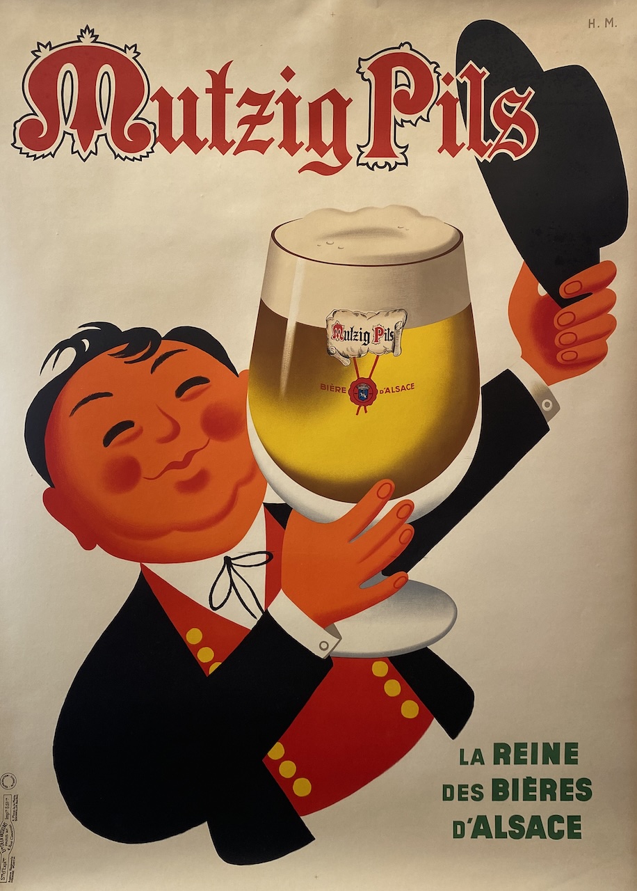 Mutzing Pils Original Vintage Poster