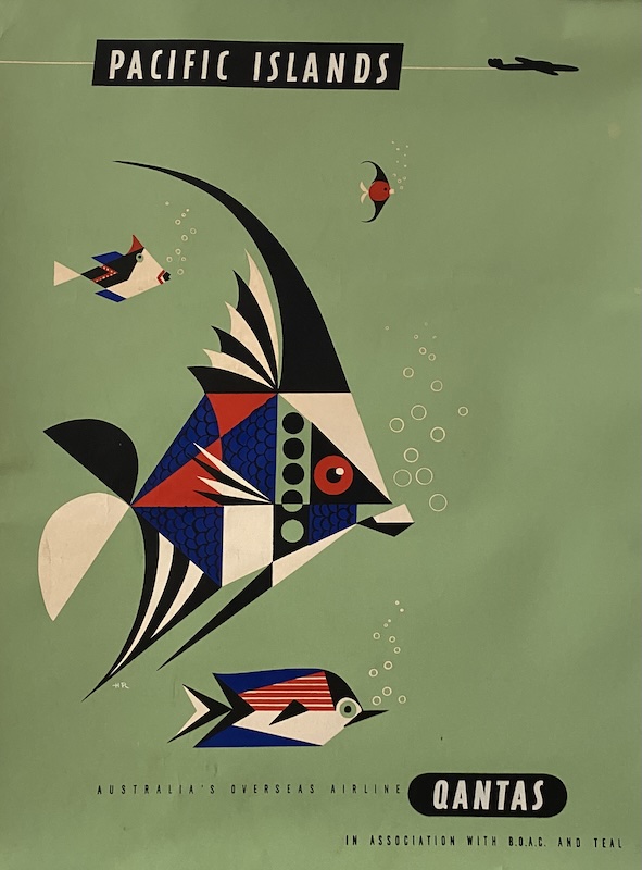 Pacific Islands Qantas Original Vintage Poster
