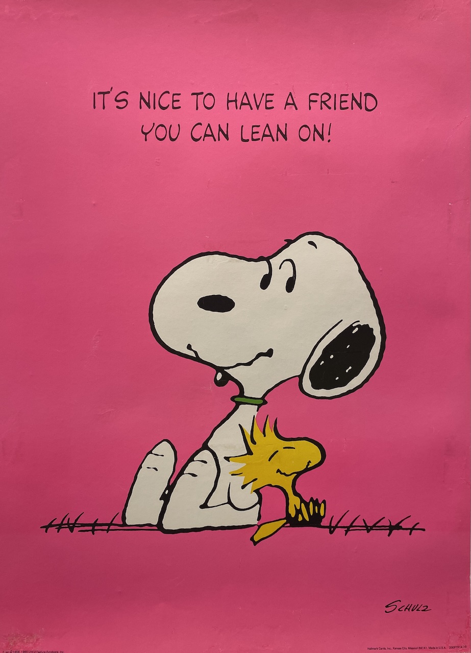 Snoopy It's Nice to Have Friends original vintage poster