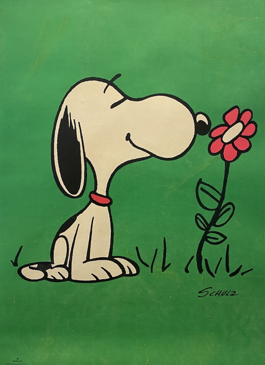 Snoopy Flower Original Vintage Poster