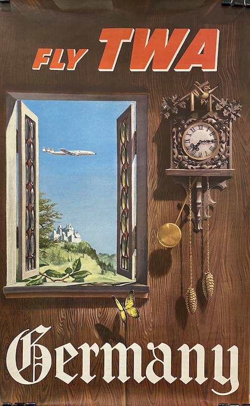 TWA Germany Original Vintage Poster