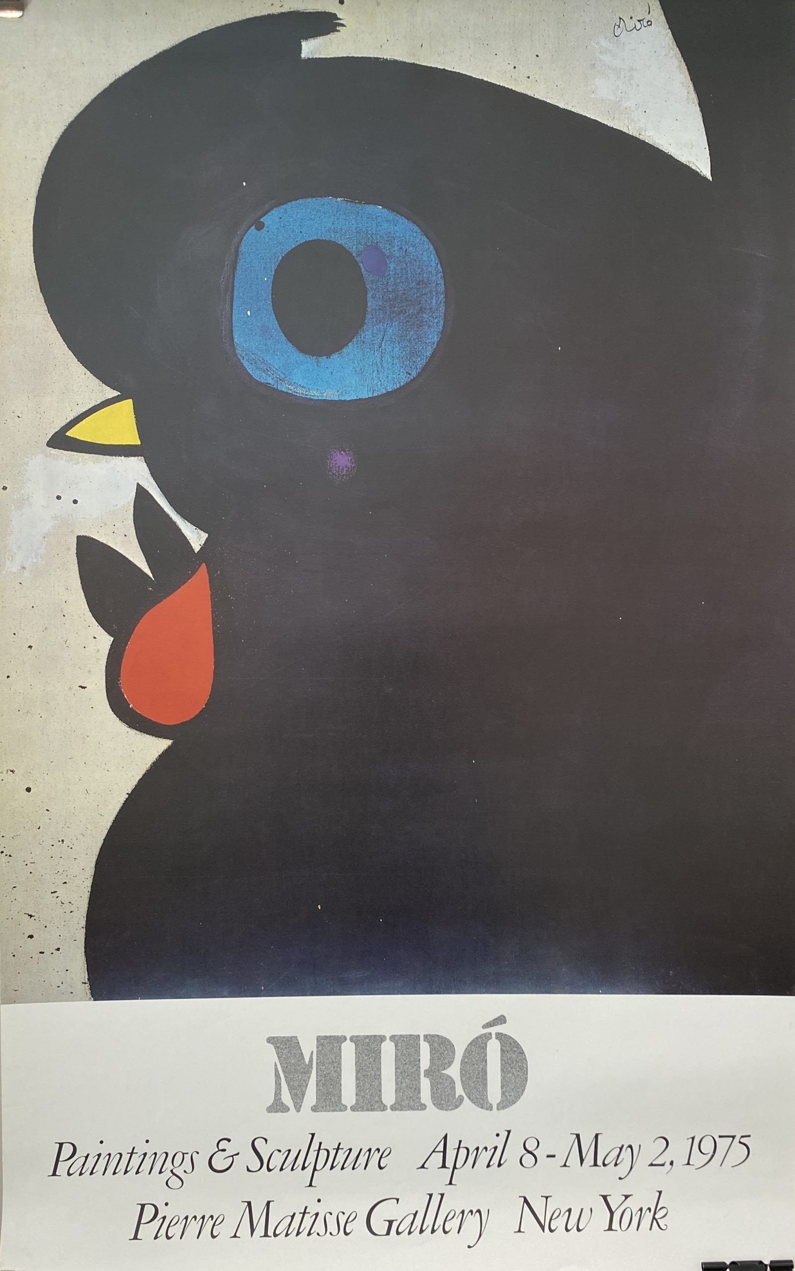 MIRO PAINTINGS PIERRE MATISSE GALLERY Original Vintage Poster